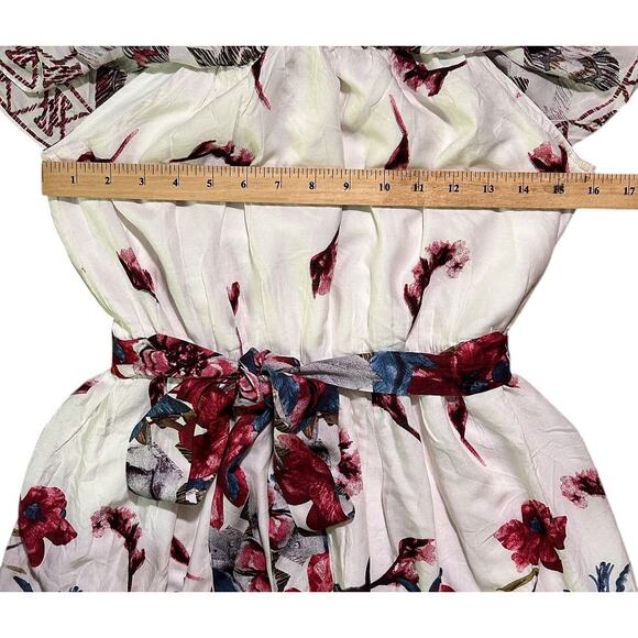 Magnolia Boutique Off The Shoulder Lined Floral Ruffle Hem Maxi Dress Small - Picture 4 of 8